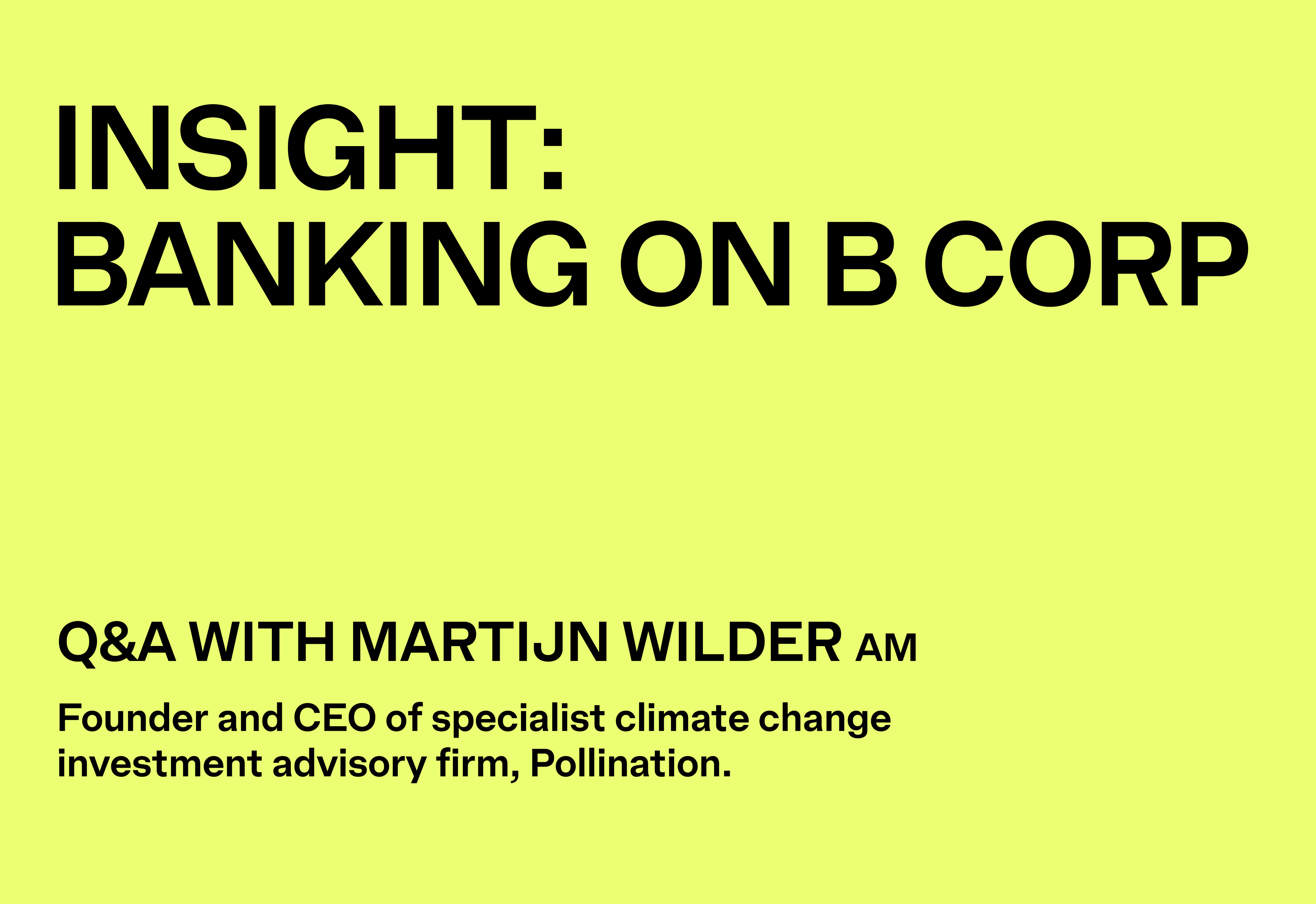 Banking on B Corp hero asset